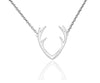 Allysa Deer Antler Pendant Gemini Necklace