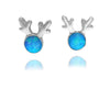 Allysa Deer Antler Pendant Gemini Necklace and Earrings for Women
