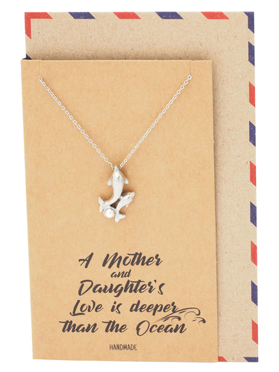 Phoebe Dainty Dolphin Pearl Necklace