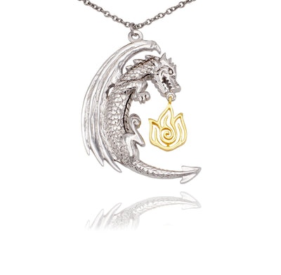 Kadence Dragon Pendant Necklace, Gifts for Women with Inspirational Quote on Greeting Card
