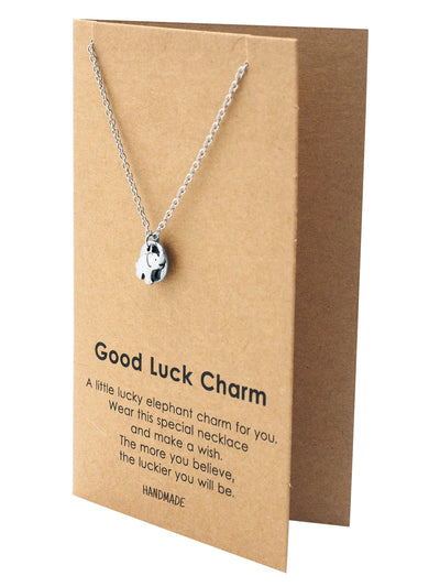 Kathy Elephant Necklace with Good Luck Charm