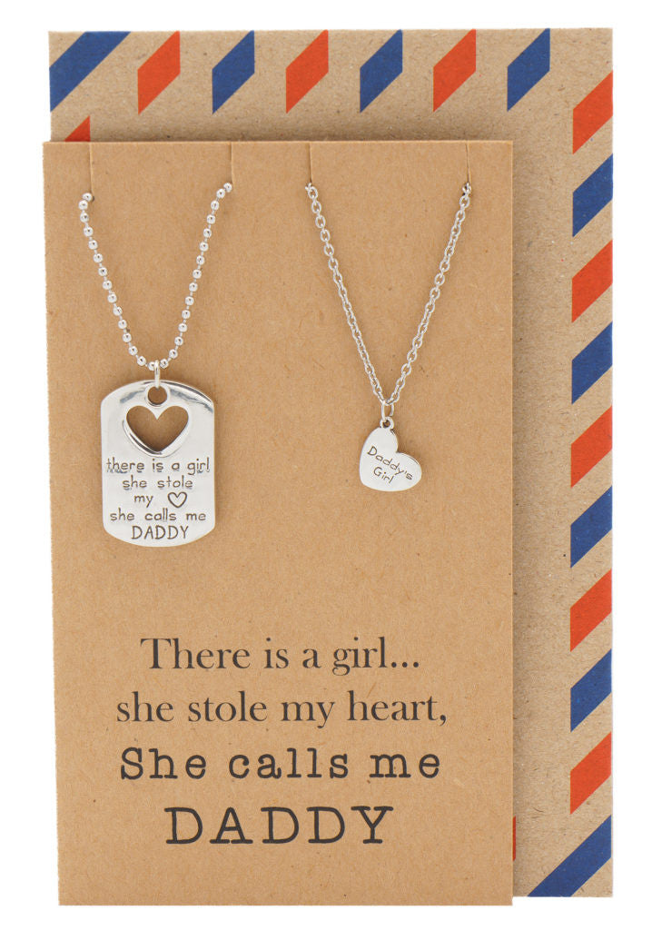 Mason Father Daughter Personalized Engraved Necklaces, Father's Day Card |  Personalized engraved necklace, Engraved necklace, Father daughter necklace