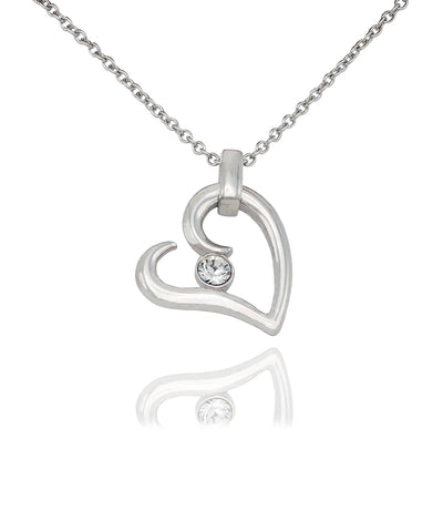 Fiona Love Heart Pendant Necklace, You're Forever in My Heart Greeting Card