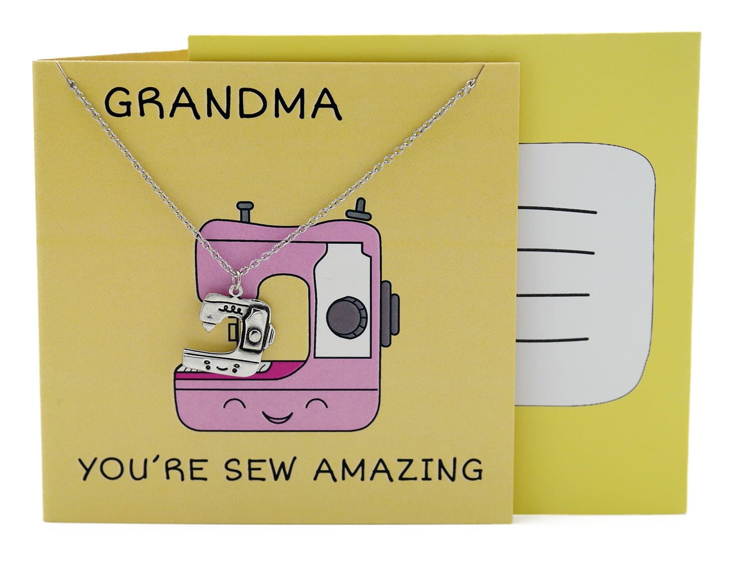 Ami Grandma Necklace Funny Puns Gifts for Grandma, You're Sew Amazing