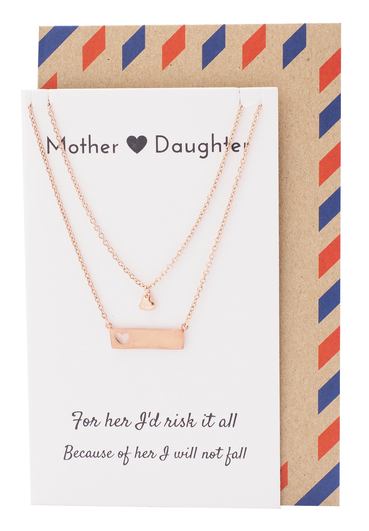 Riva Heart Bar Mother Daughter Necklace Set