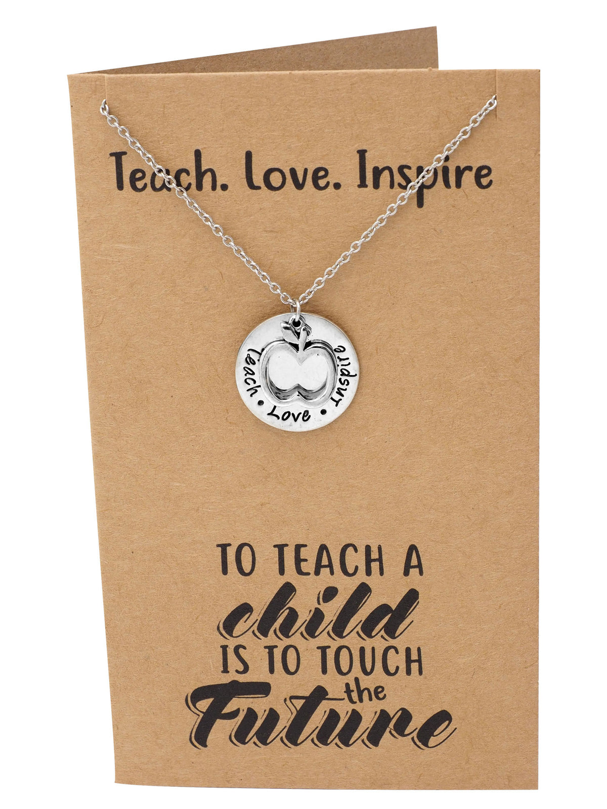 Zuri Gifts for Teachers - Teach Love Inspire Necklace, Teacher Gifts ...