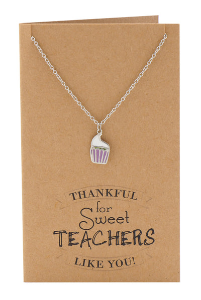 Cupcake Necklace and Thank You Cards