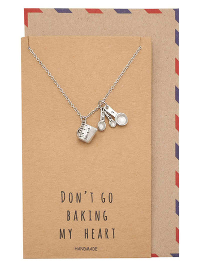 Carmel Gifts for Mom Bakers Kitchen Charm Necklace