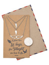 Micaela Mother Daughter Gifts for Mom Wings Set of 3 Necklaces
