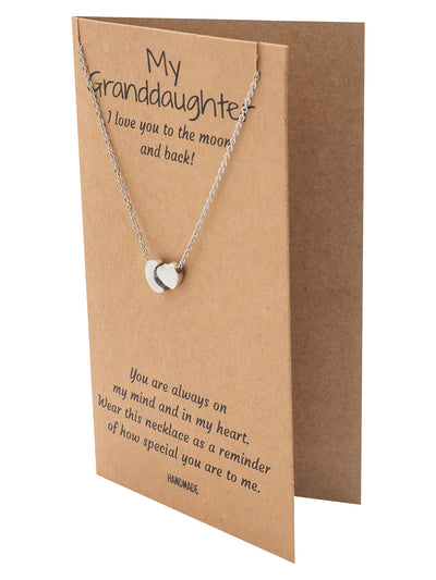 Vera I Love You to the Moon and Back Heart Charm Necklace