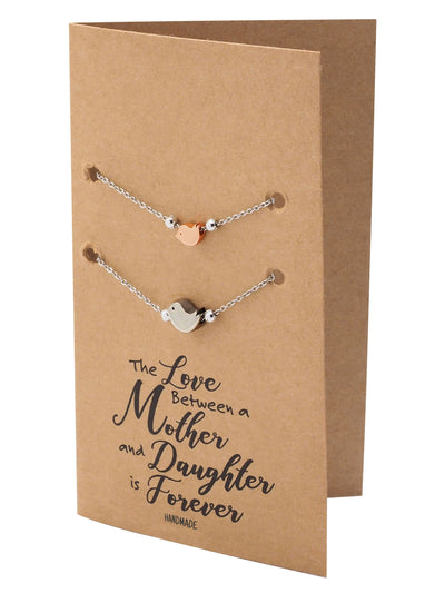 Kizia Mother Daughter Bird Pearl Bracelets Set For 2