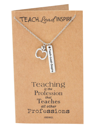 Lucia Teacher Quotes Gifts Inspirational Jewelry and Thank You Cards