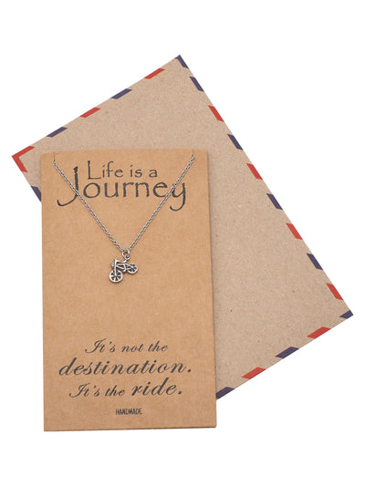 Flo Life is a Journey Necklace Gifts for Cyclists & Soul Cycle Friends