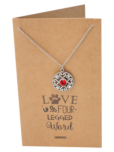 Caitlyn Hearts and Paws Pendant Necklace for Women