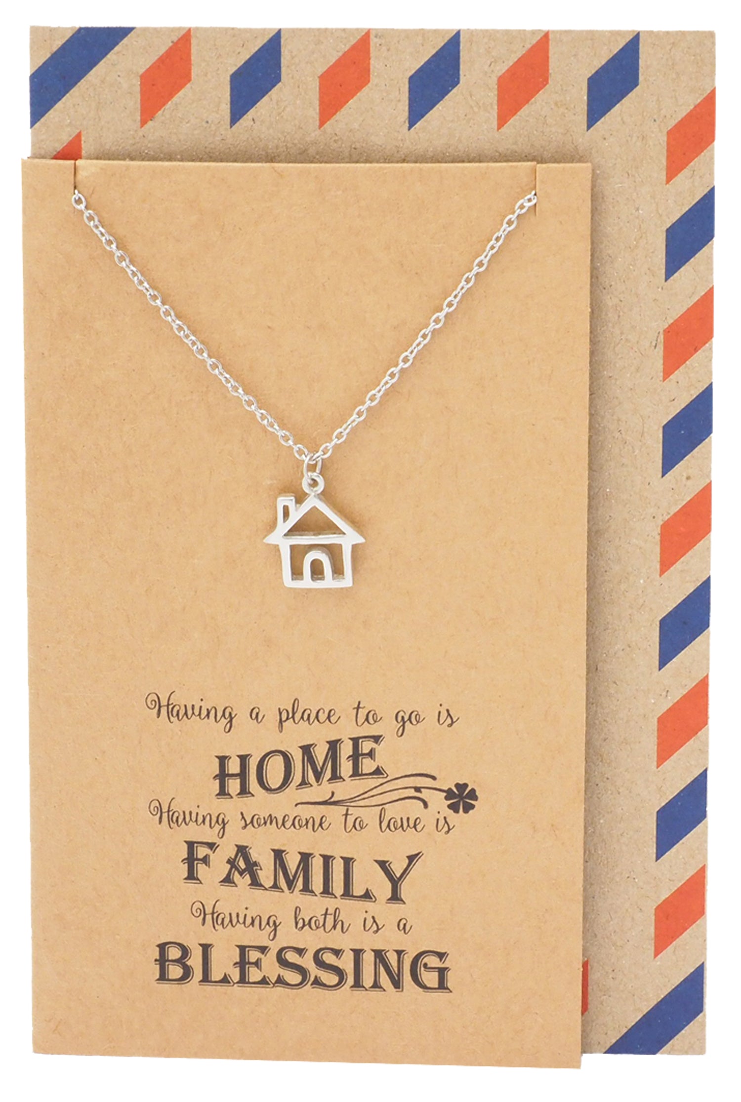 Kassidy Family Necklace with House Charm Pendant