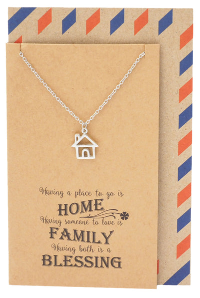 Kassidy Family Necklace with House Charm Pendant
