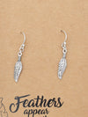 Sarah Hoop Feather Earrings