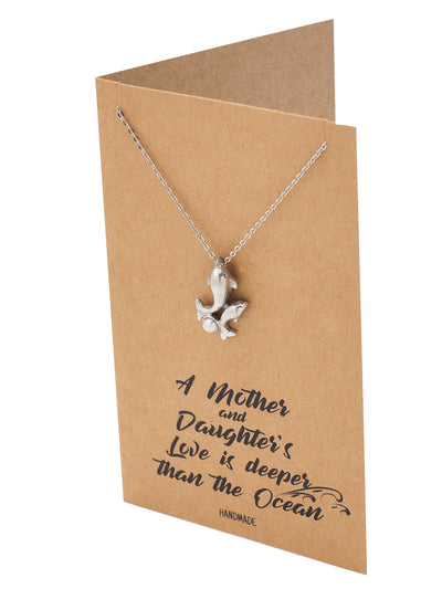 Phoebe Dainty Dolphin Pearl Necklace