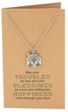 Lorelai Happiness and Blessings Family Necklace with House Pendant for Women