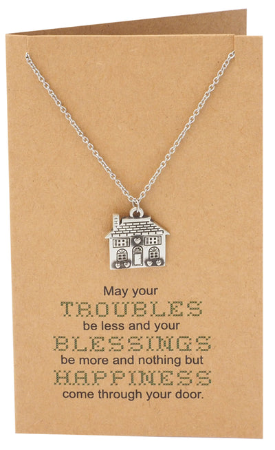 Lorelai Happiness and Blessings Family Necklace with House Pendant for Women