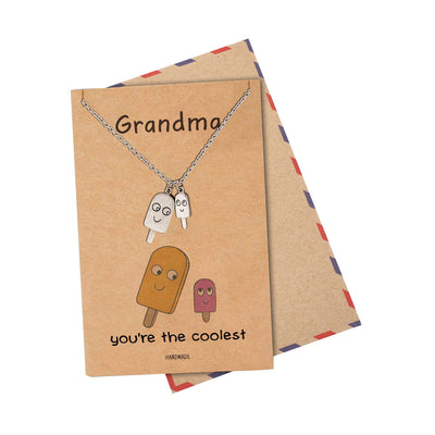 Icy Grandmother Necklace Funny Puns Gifts for Grandma, You're the Coolest