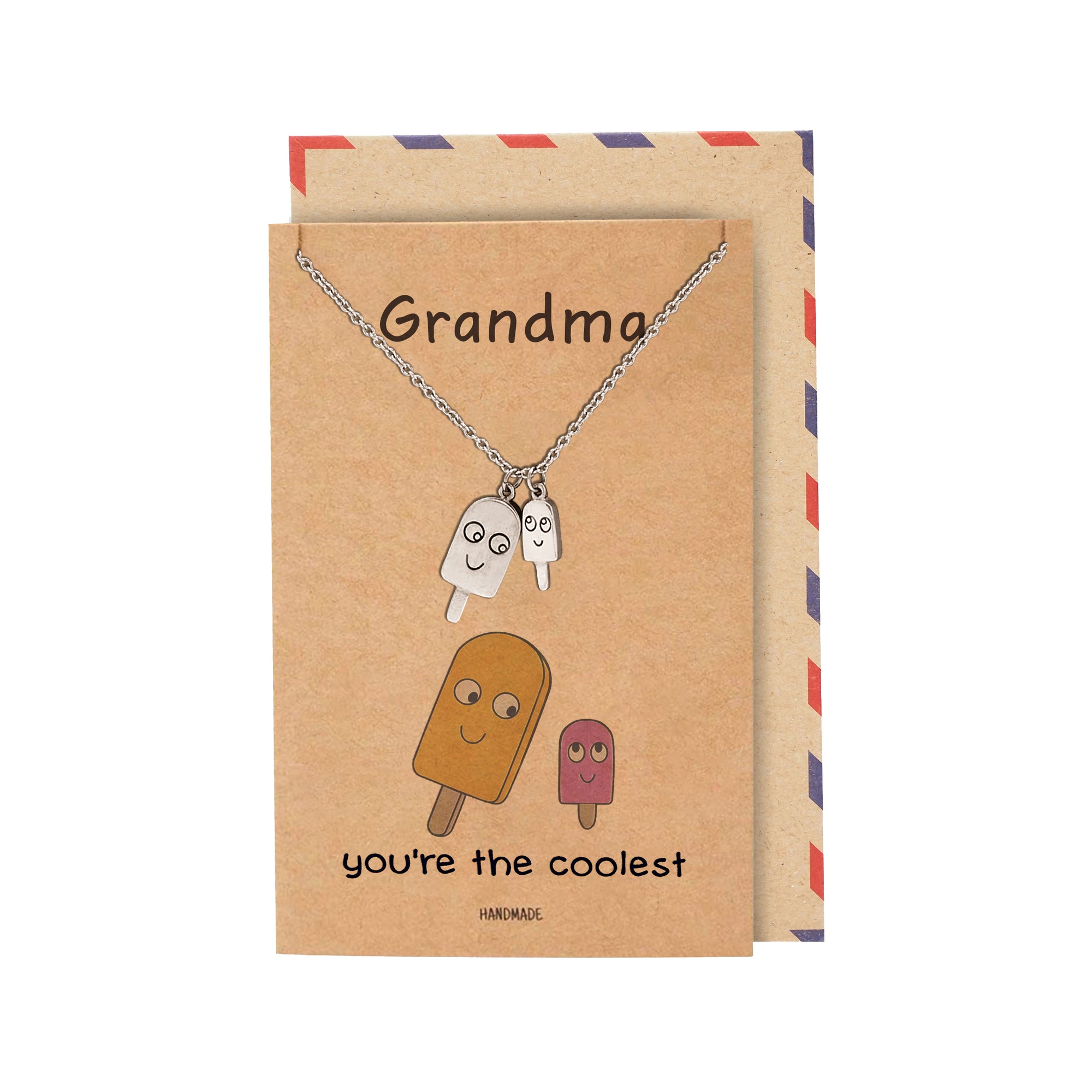 Icy Grandmother Necklace Funny Puns Gifts for Grandma, You're the Coolest
