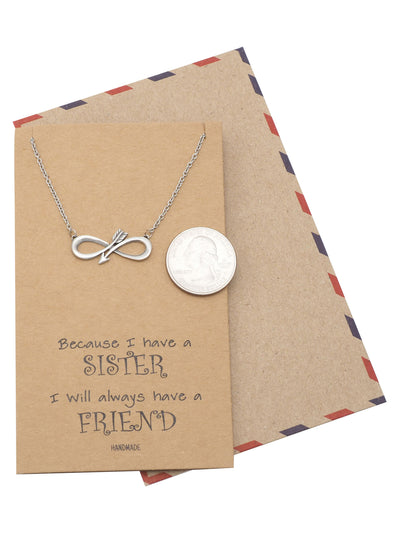 Sister Jewelry with Sister Quotes Greeting Card