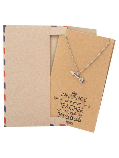Katniss Teachers Gifts, Arrow Necklace and Inspirational Quote Card