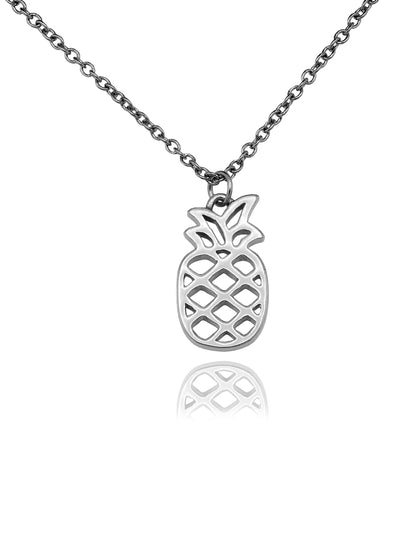 Khalee Pineapple Charm Necklace for Women, Inspirational and Motivational Quote