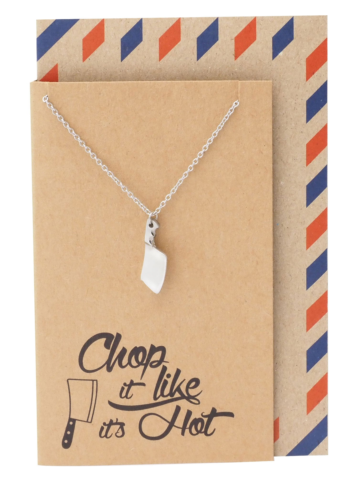 Ali Gifts for Mom, Dad, Chef, Cook Knife Necklace Funny Birthday Cards