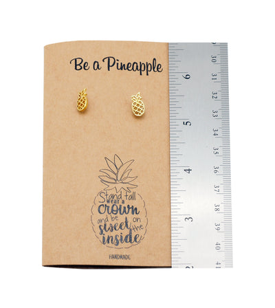 Kylie Pineapple Earrings, Inspirational and Motivational Quote with Greeting Card