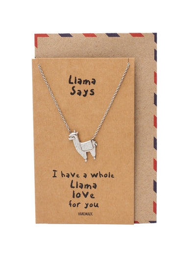 Rae Llama Pendant Necklace