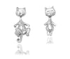 Maren Cat Earrings, Handmade Gifts for Cat Lovers with Greeting Card