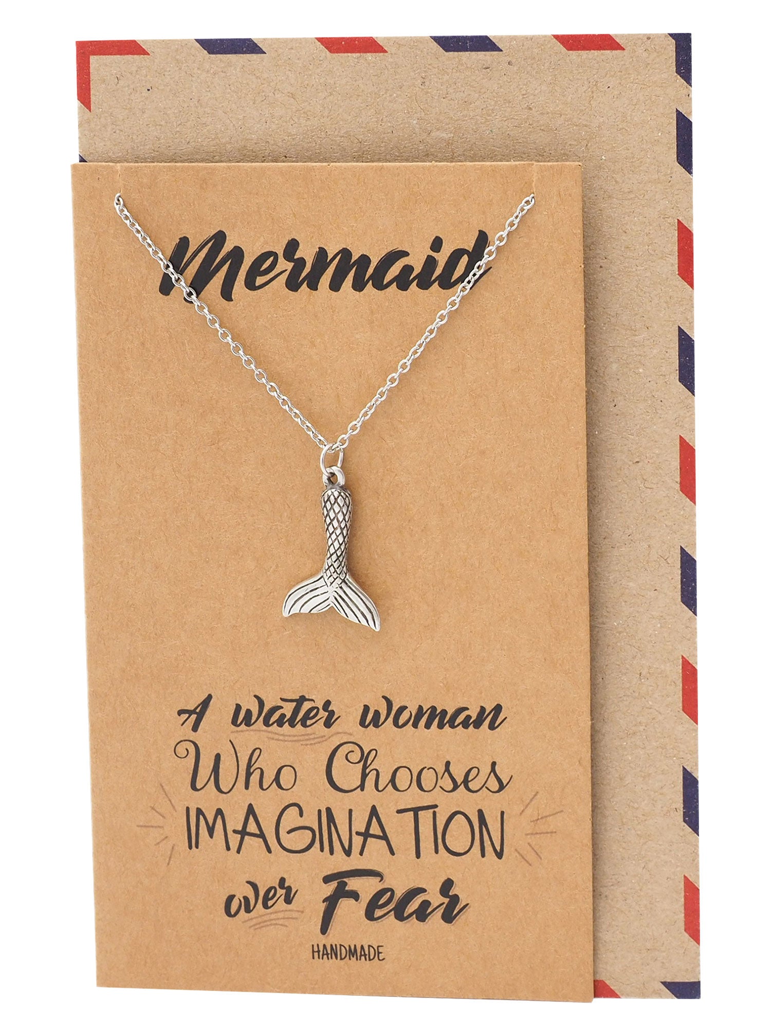 Krizel Mermaid Tail Pendant Necklace Best Gift for Women and Ocean Lover