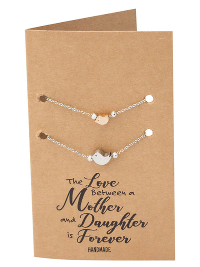 Kizia Mother Daughter Bird Pearl Bracelets Set For 2