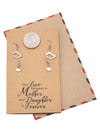 Gifts for Mom Bird Earrings Set For 2 With Greeting Card