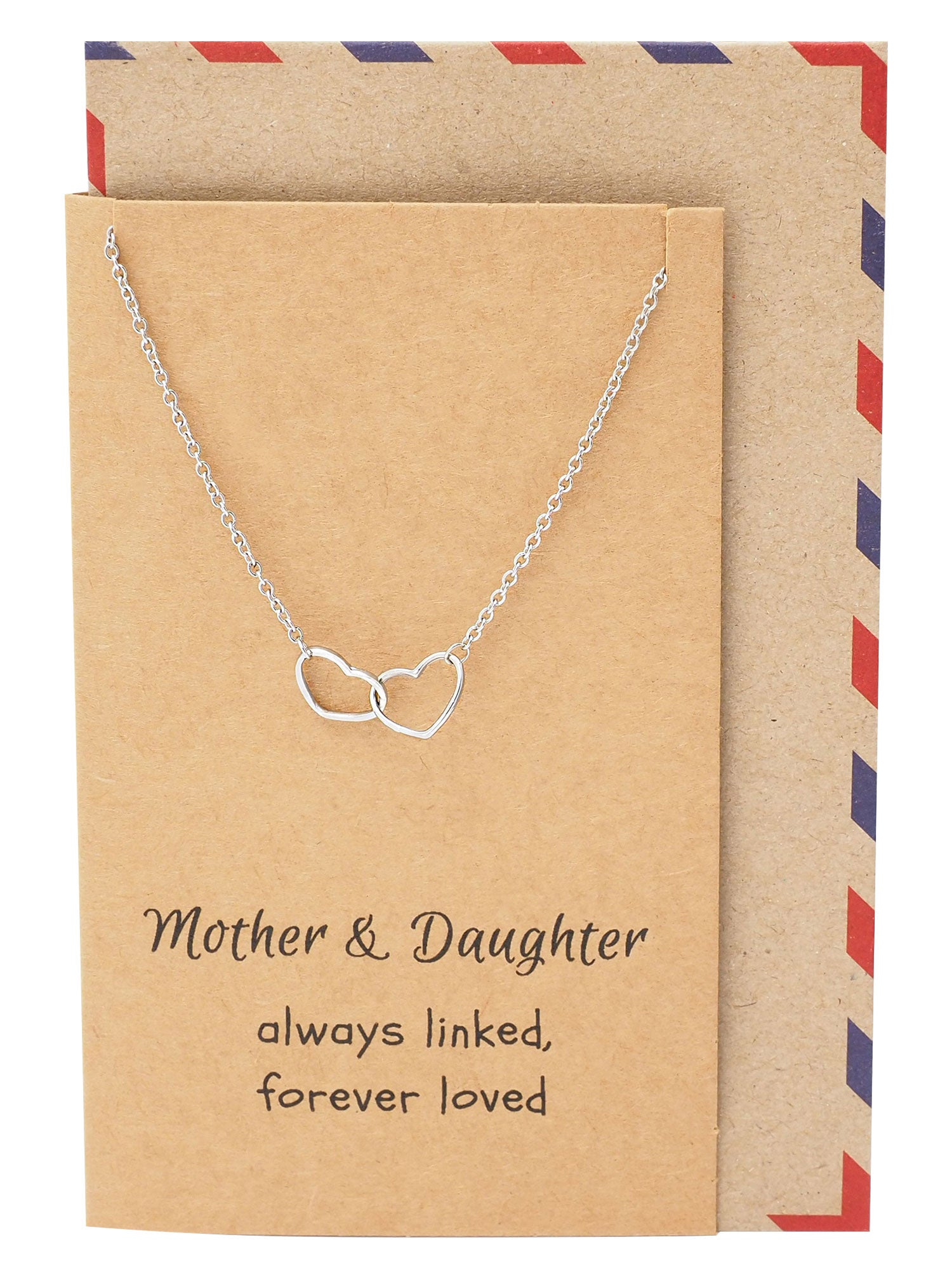 Silver 2pc MOM & DAUGHTER Necklace Set Mother and Daughter Pendant Necklaces  | eBay