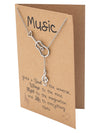 Cattleya Guitar Music Note Necklace with Treble Pendant