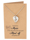 Alena Guitar Pick and Music Note Necklace