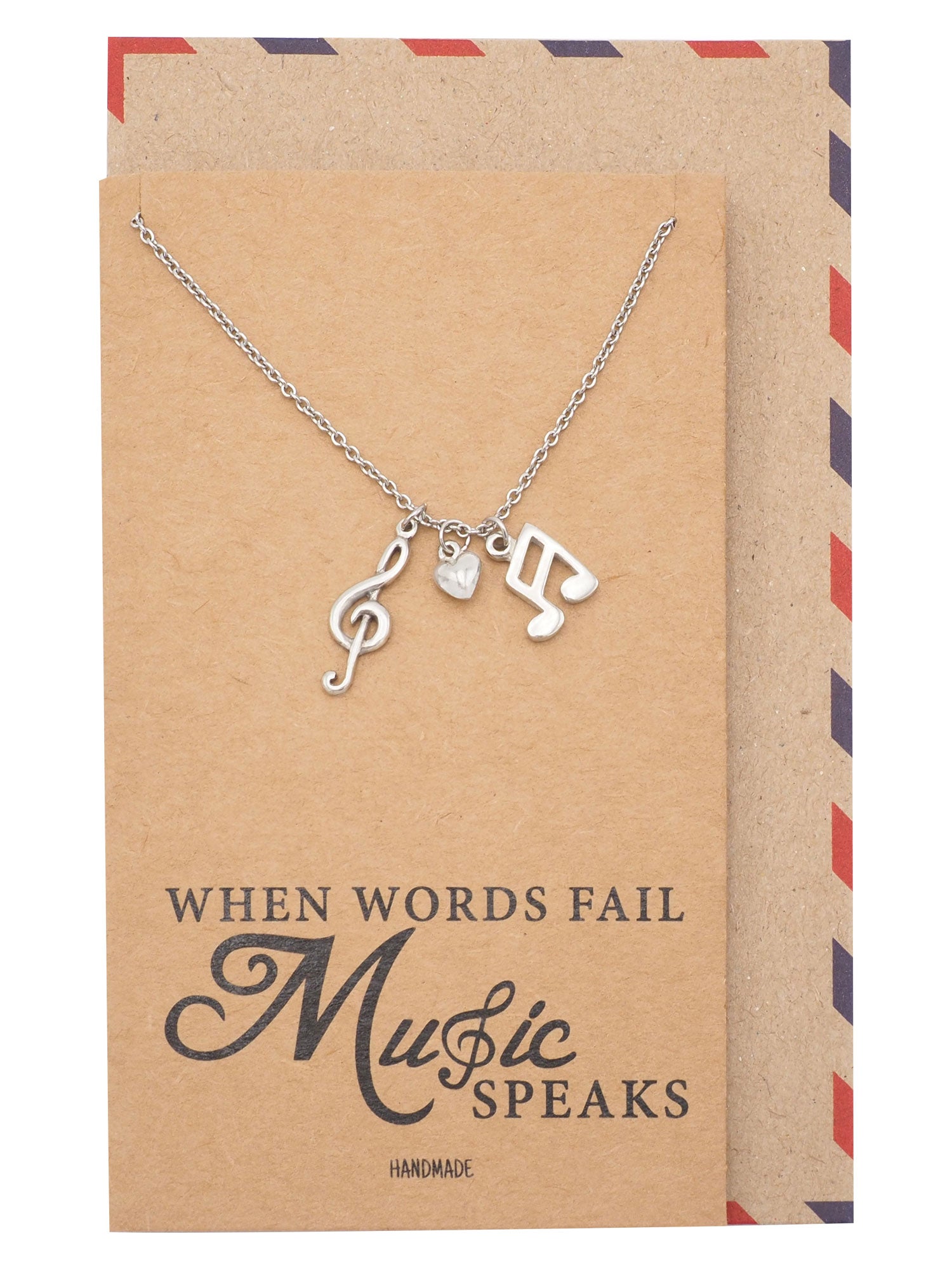  QYYGYLLR Aesthetic Tiny Music Note Necklace Gifts for