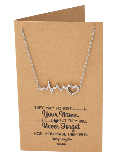 Polly Heartbeat ECG with Heart Necklace