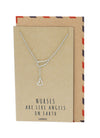 Annie Heart Lariat Angel Wing Necklace