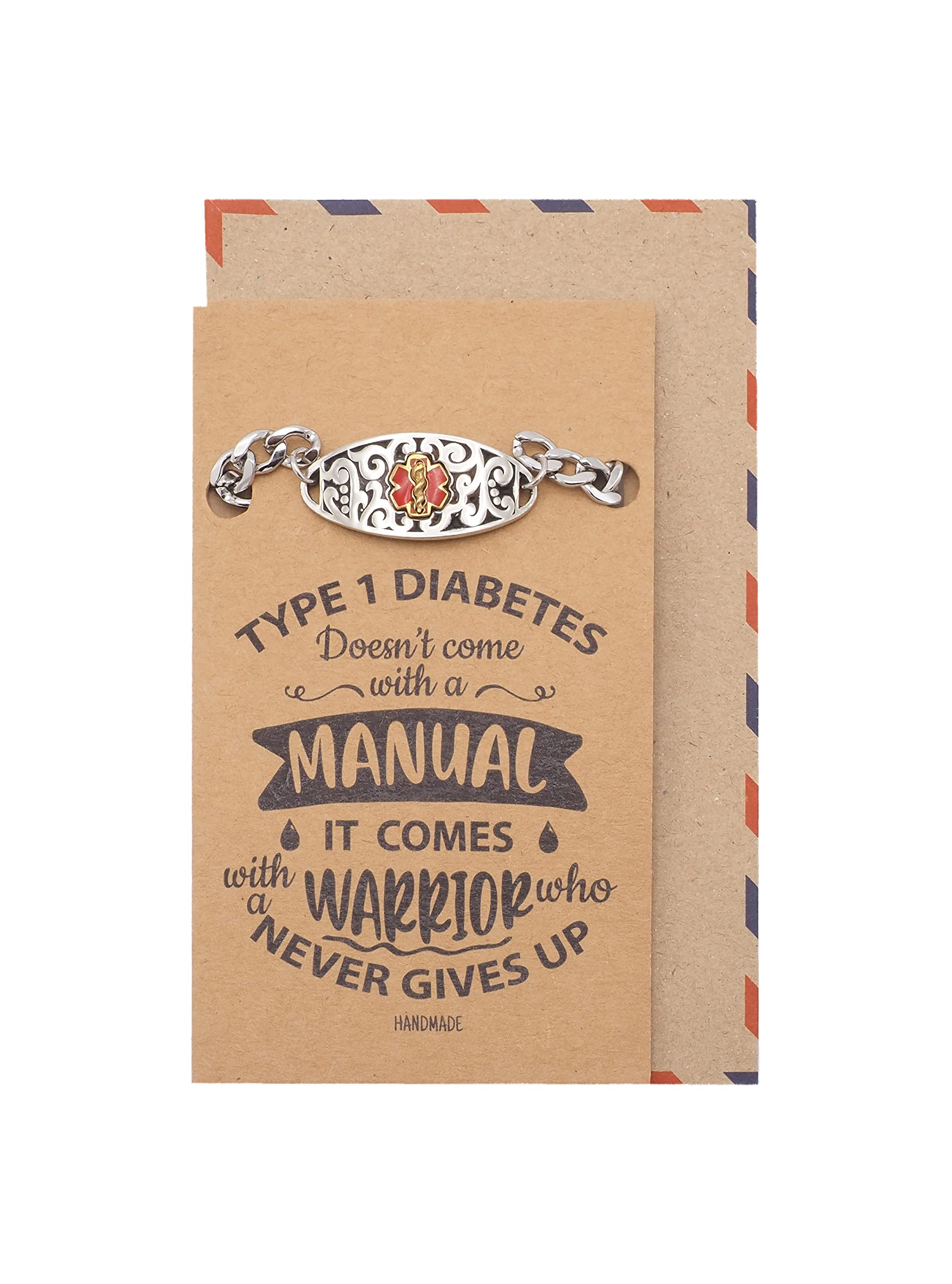 Nyla Diabetic Bracelet, Gifts for Women with Inspirational Greeting Card