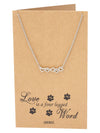Reid Gifts for Dog Lovers Paw Print Necklace Pet Quotes Greeting Card