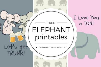 Free Elephant Day Printables