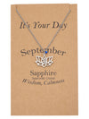 Nancy Lotus Flower Necklace with September Birthstone and OM Symbol Pendant