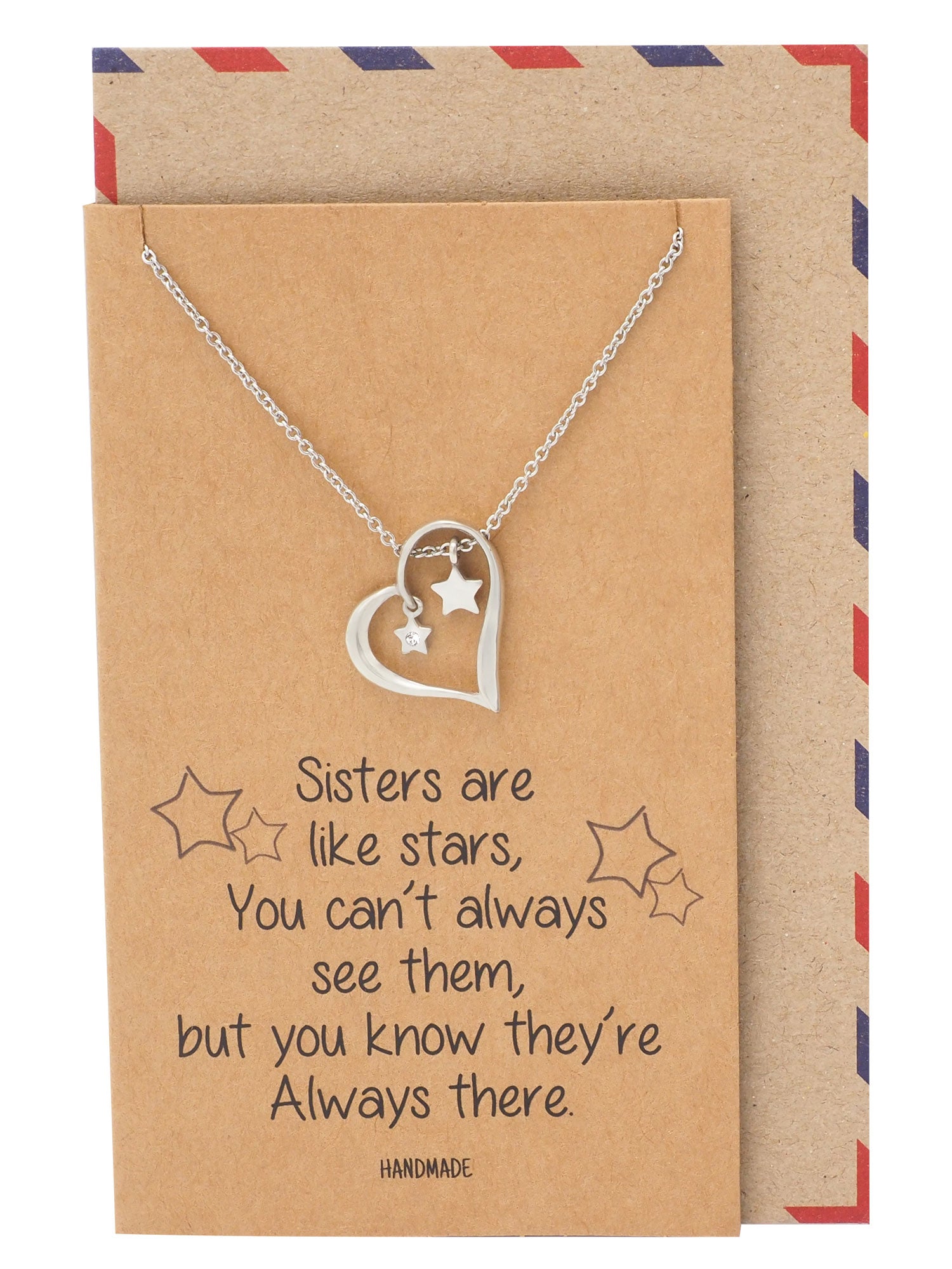 Hailey Sister Quotes Sister Necklaces with Interlocking Circles Pendant -  Quan Jewelry