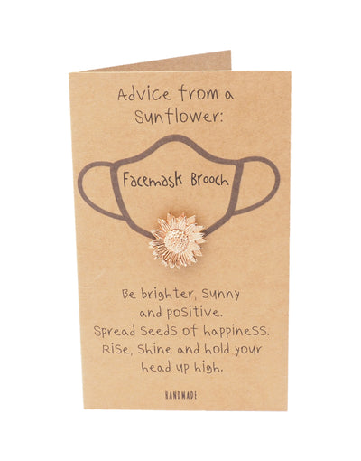 Manel Sunflower Face Mask Brooch, Gifts for Women