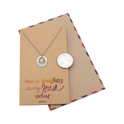 Liv You Are My Sunshine Necklace Engraved Gifts Jewelry Greeting Cards