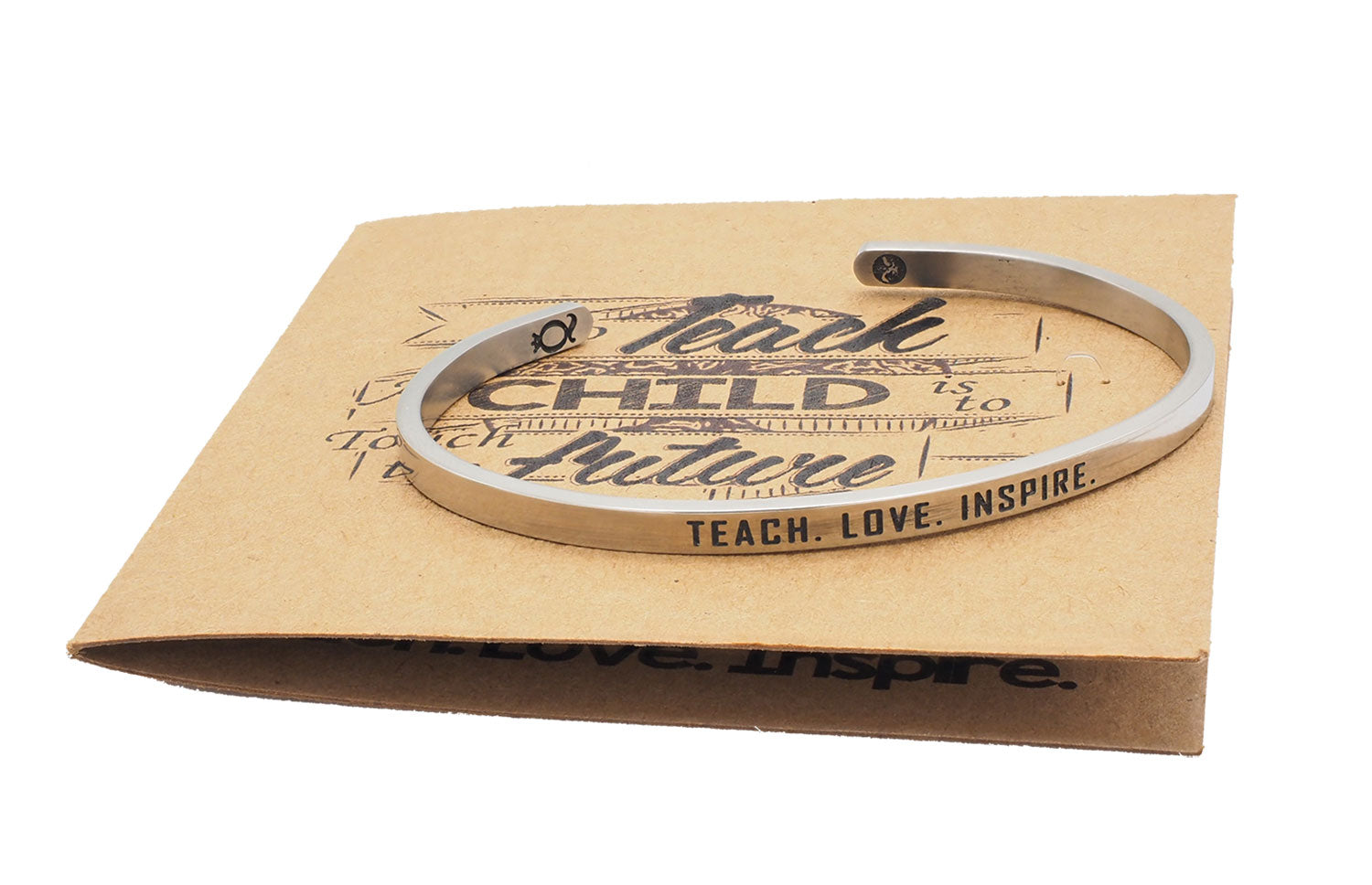 Kris Teach Love Inspire Inspirational Cuff Bracelet for Teachers